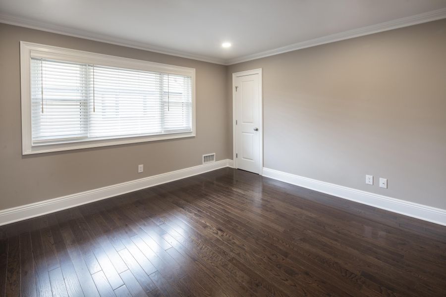 Cambridge Manor Modern Minimal Bathroom with Tub and Sink