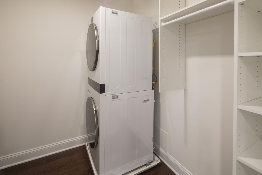 Cambridge Manor Modern Minimal Bathroom with Tub and Sink