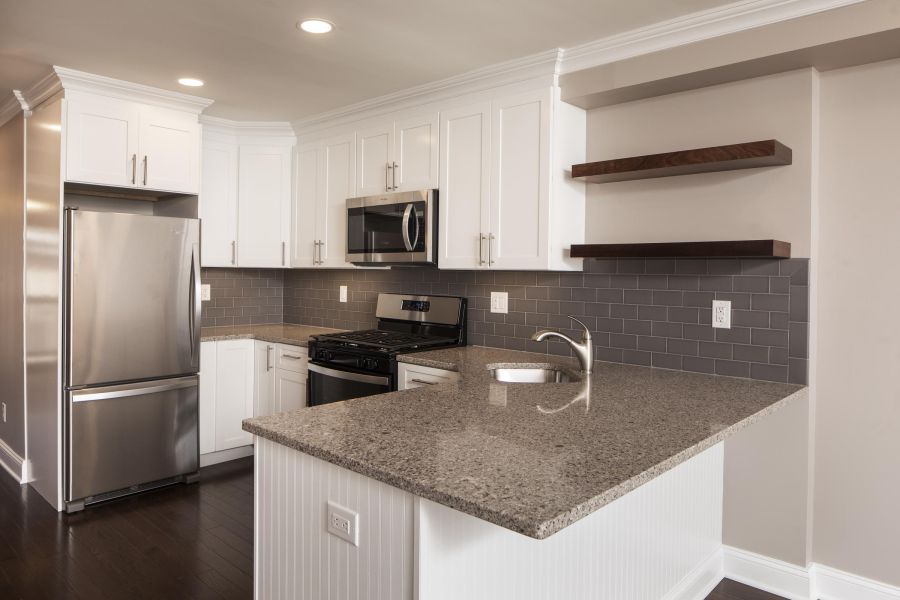 Cambridge Manor Stylish Wood and Marble Kitchen Island