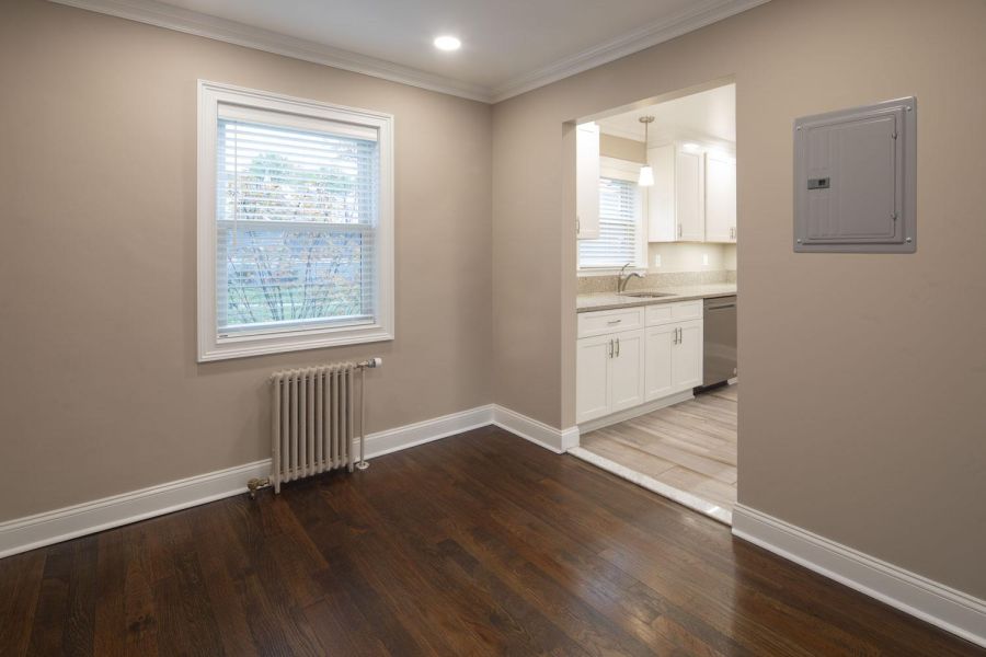 Leonia Manor Modern Minimal Bathroom with Tub and Sink