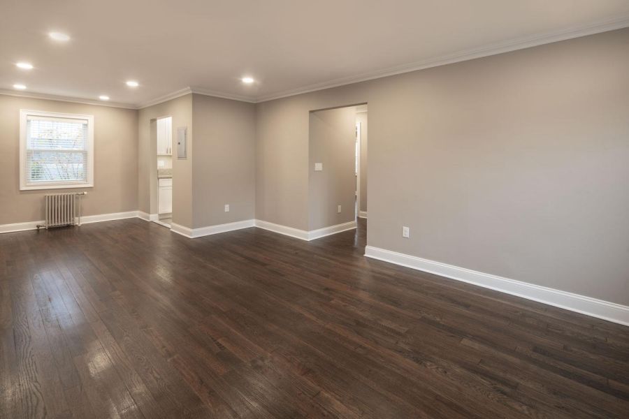 Leonia Manor Modern Minimal Bathroom with Tub and Sink