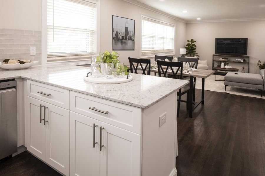 Linden Apartments Modern Minimal Bathroom with Tub and Sink
