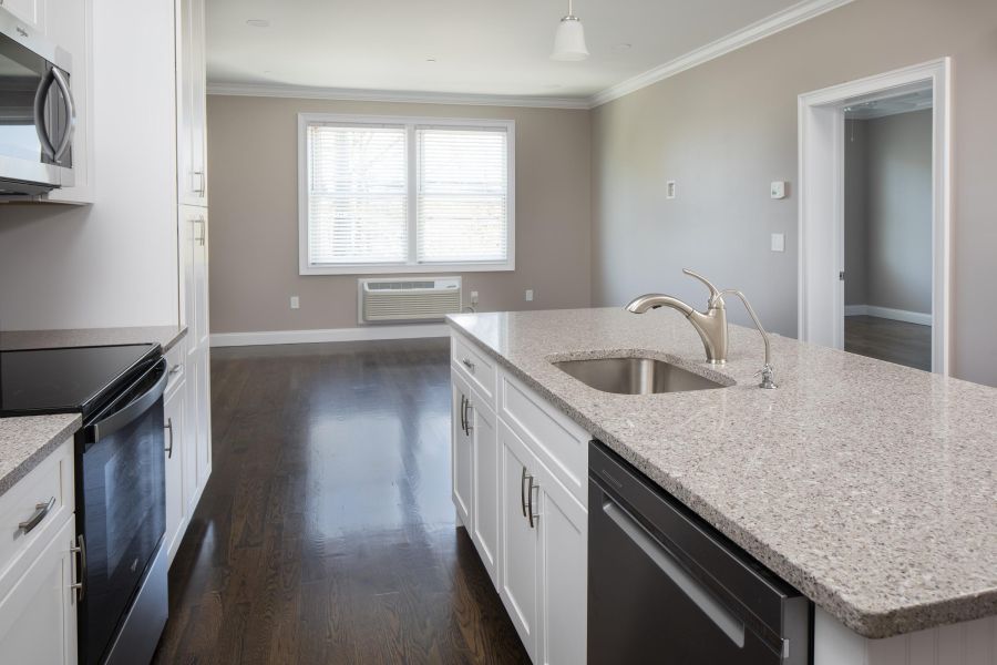 North Washington Square at Hickory Modern Minimal Bathroom with Tub and Sink