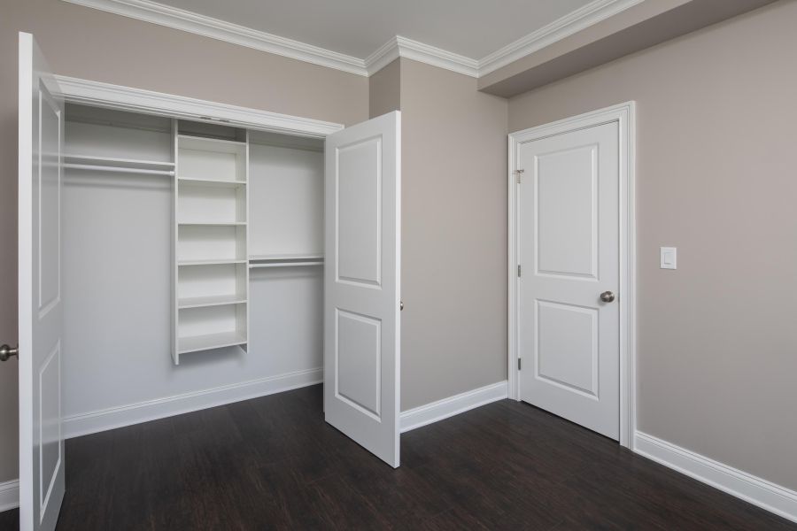 The Cornerstone Large Modern White Walk In Closet