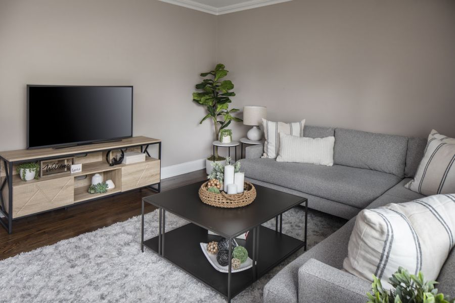 The East Hill Modern Minimal Bathroom with Tub and Sink
