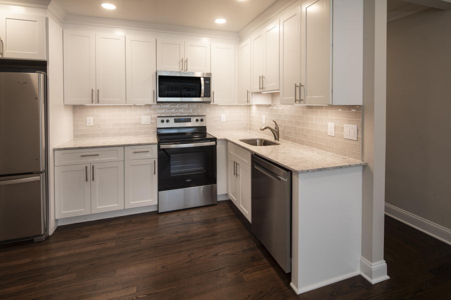 Villa Malta Stylish Wood and Marble Kitchen Island